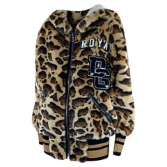 Dolce & Gabbana DG Royal upperr Faux Fur Jacket Beige