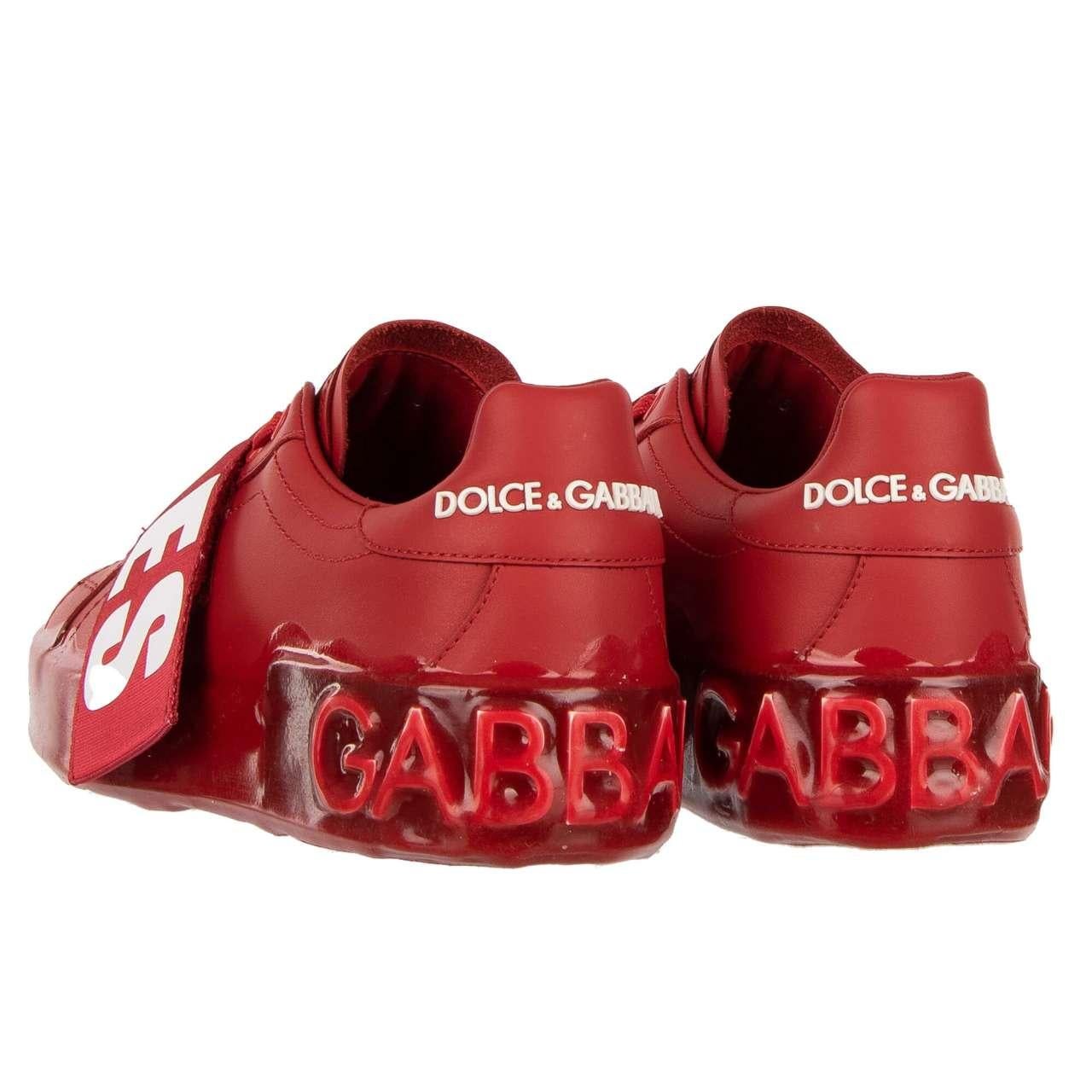 Women's Dolce & Gabbana - D&G RULES Heart Sneaker PORTOFINO White Red EUR 35.5 For Sale