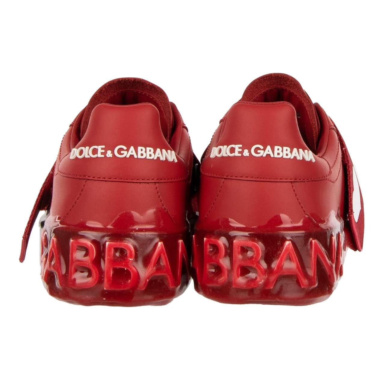 Dolce & Gabbana - D&G RULES Heart Sneaker PORTOFINO White Red EUR 35.5 For Sale 1