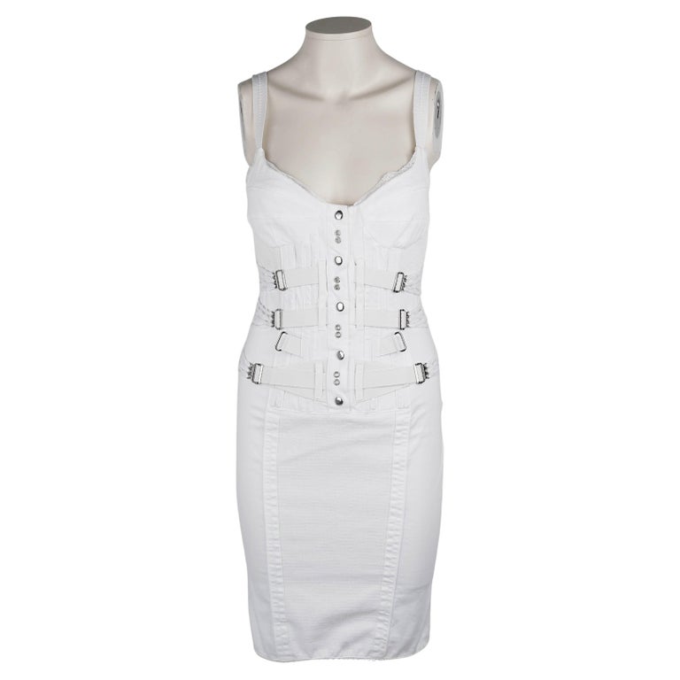 Dolce and Gabbana D&G Spring/Summer 2004 White Bondage Dress (Size S) For Sale at 1stDibs Dolce and Gabbana D&G Spring/Summer 2004 White Bondage Dress (Size S) For Sale at 1stDibs