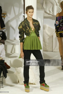 SS 2003 DOLCE & GABBANA D&G  crop bomber military runway
