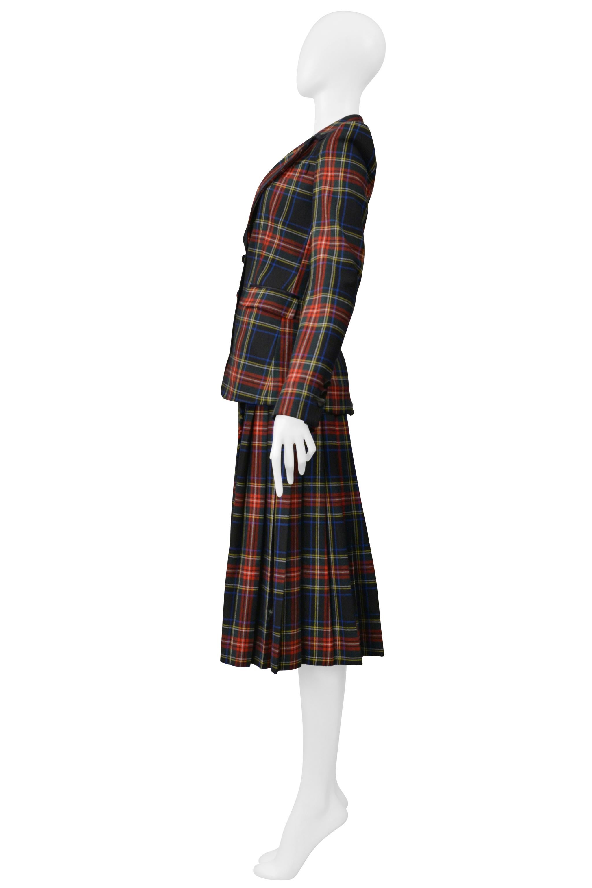 Dolce & Gabbana D&G Tartan Plaid Jacket & Skirt Ensemble 2008 For Sale 5
