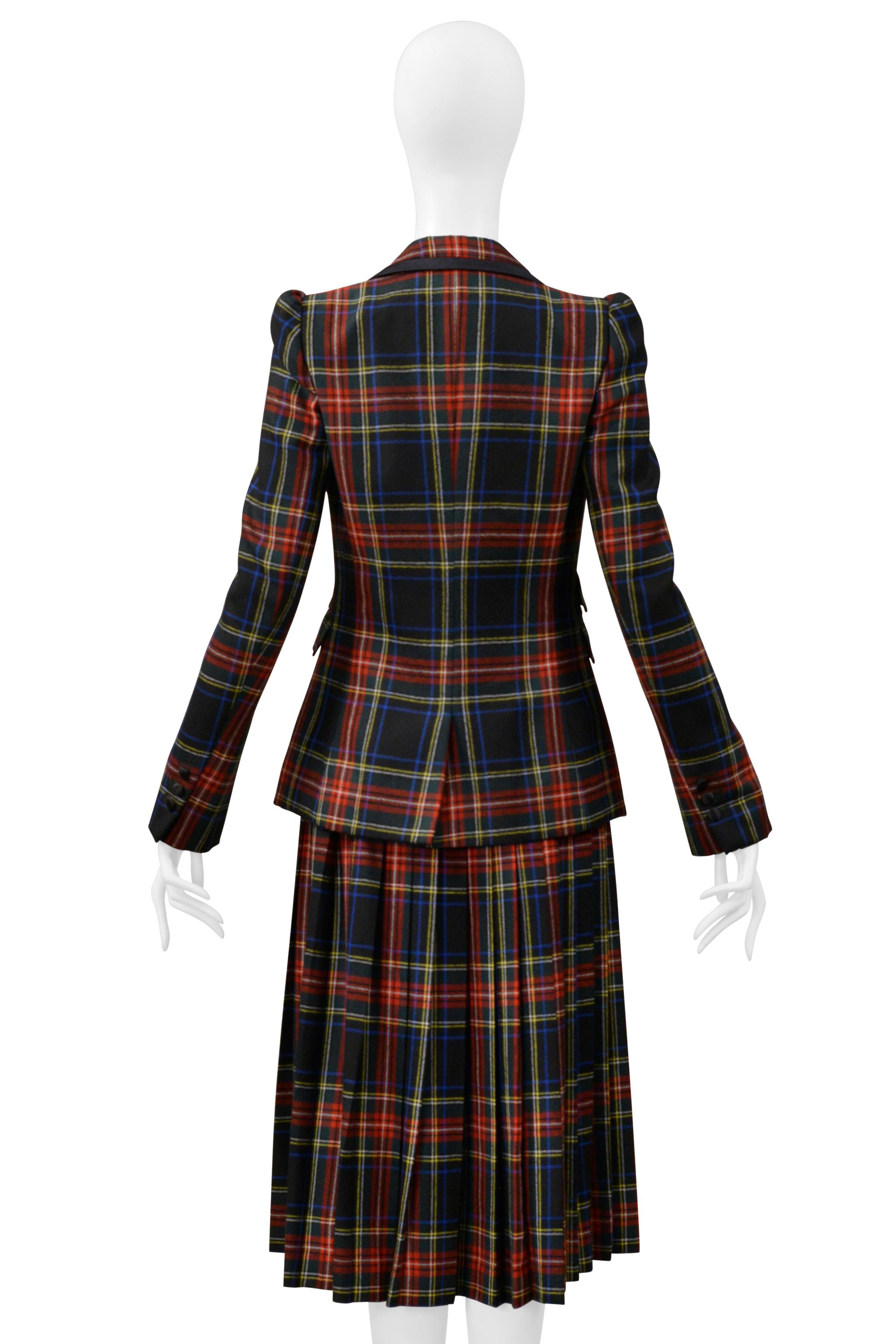 Dolce & Gabbana D&G Tartan Plaid Jacket & Skirt Ensemble 2008 For Sale 6
