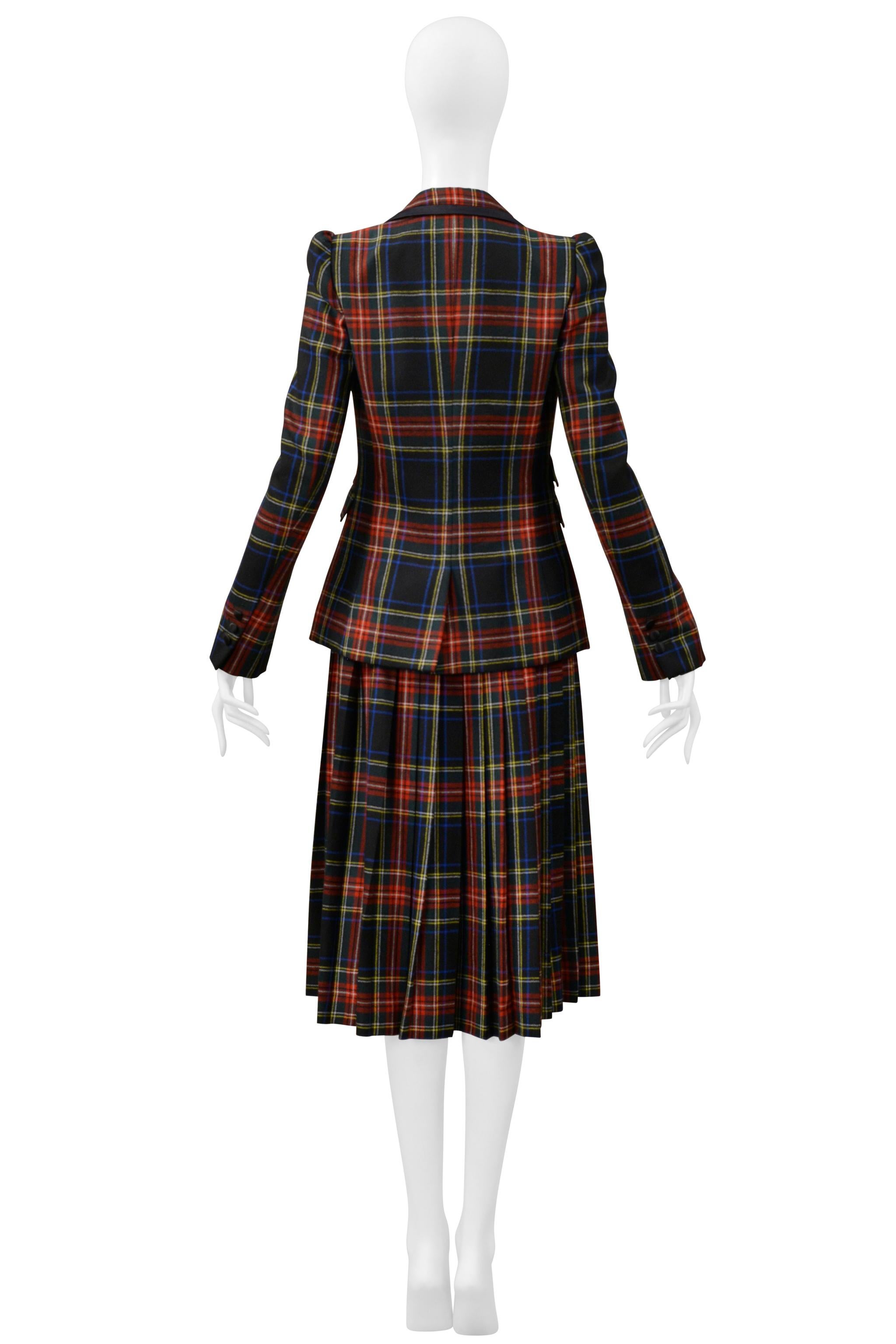 Dolce & Gabbana D&G Tartan Plaid Jacket & Skirt Ensemble 2008 For Sale 7