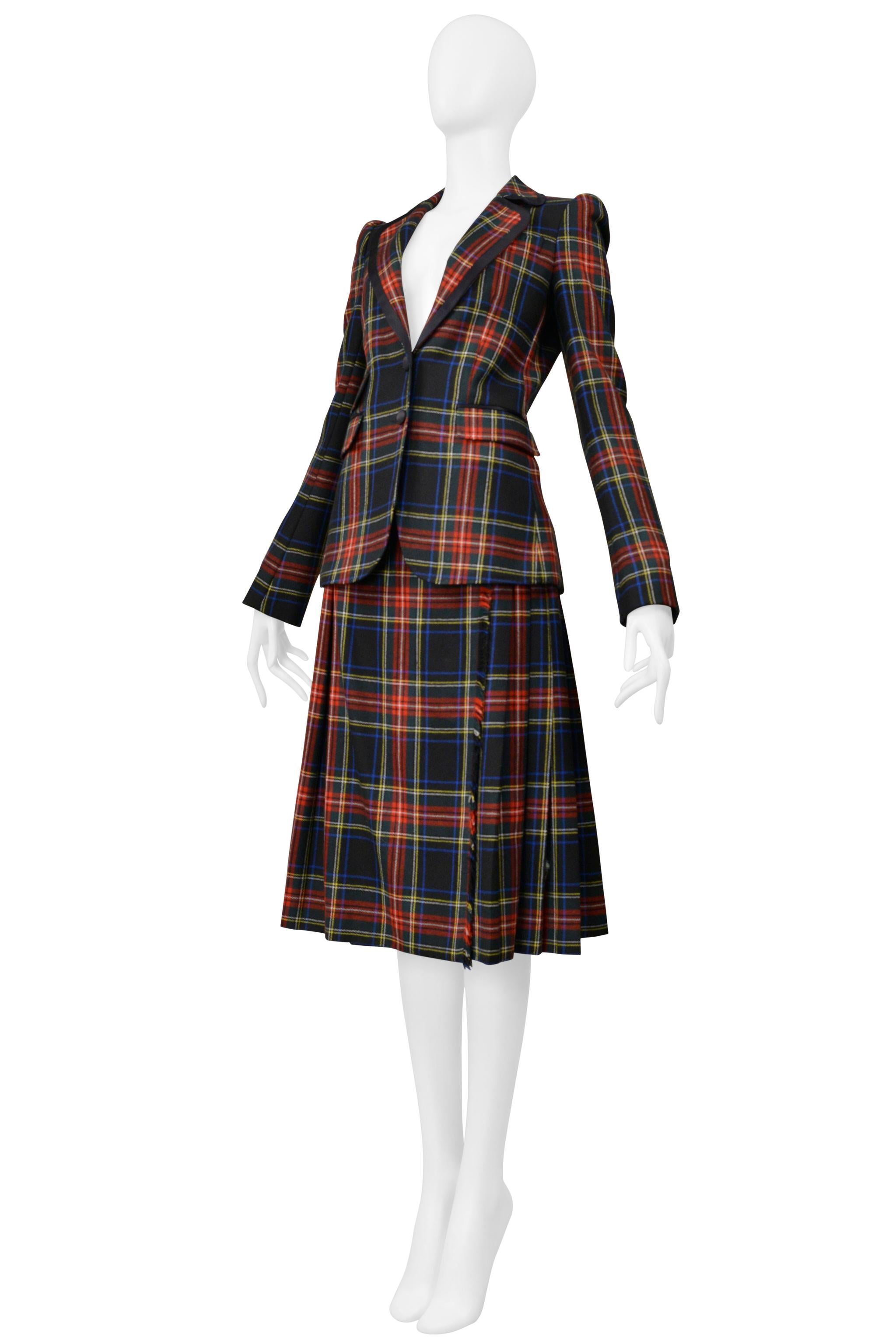 Dolce & Gabbana D&G Tartan Plaid Jacket & Skirt Ensemble 2008 For Sale 3