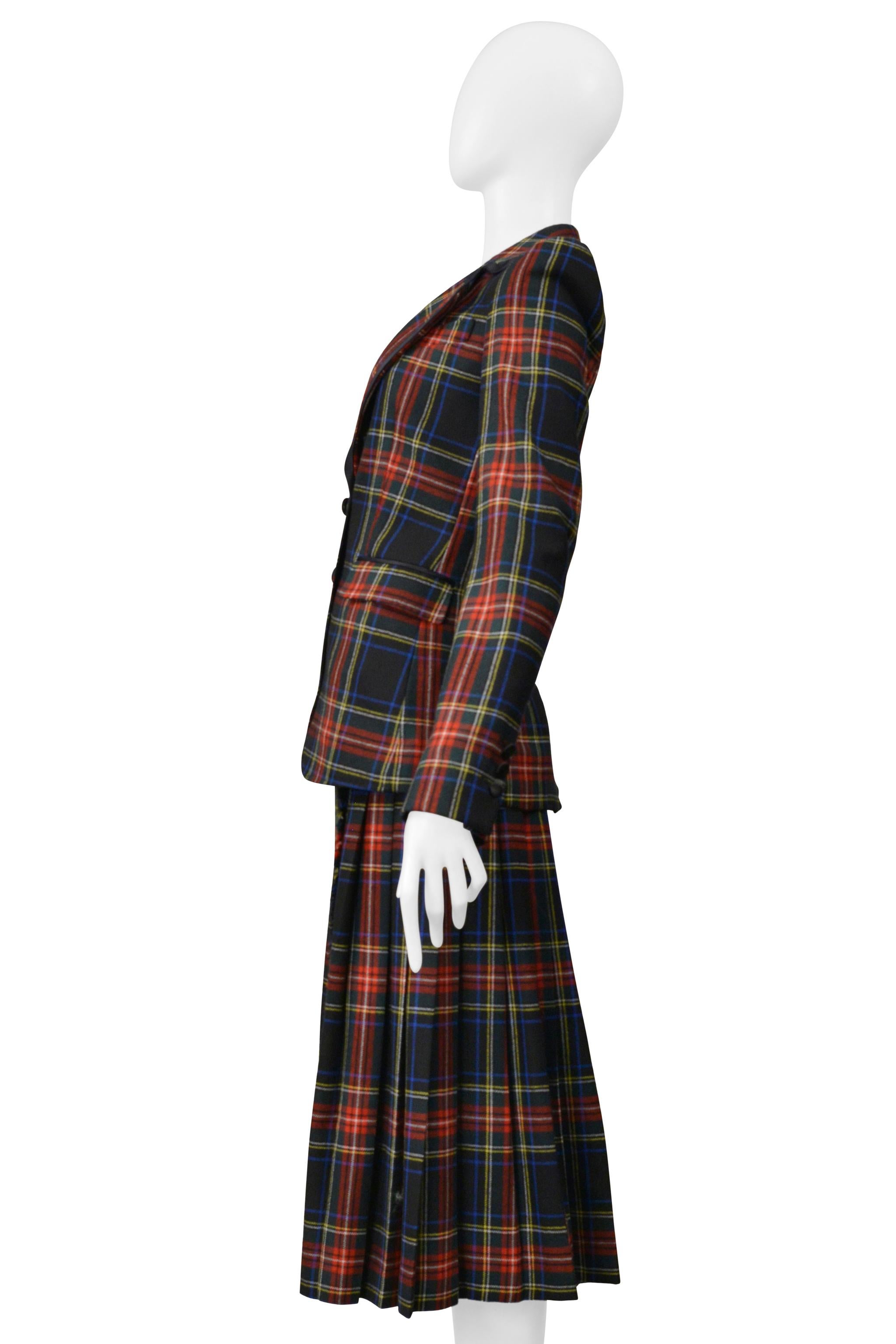 Dolce & Gabbana D&G Tartan Plaid Jacket & Skirt Ensemble 2008 For Sale 4
