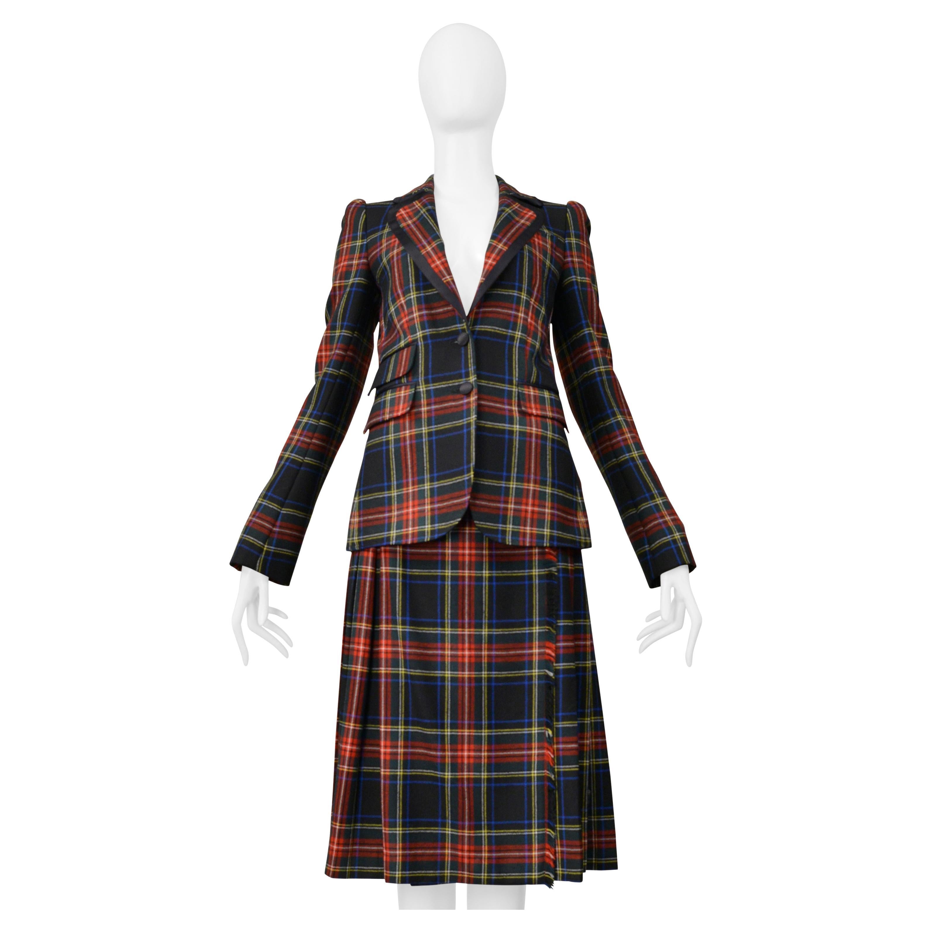 Dolce & Gabbana D&G Tartan Plaid Jacket & Skirt Ensemble 2008 For Sale