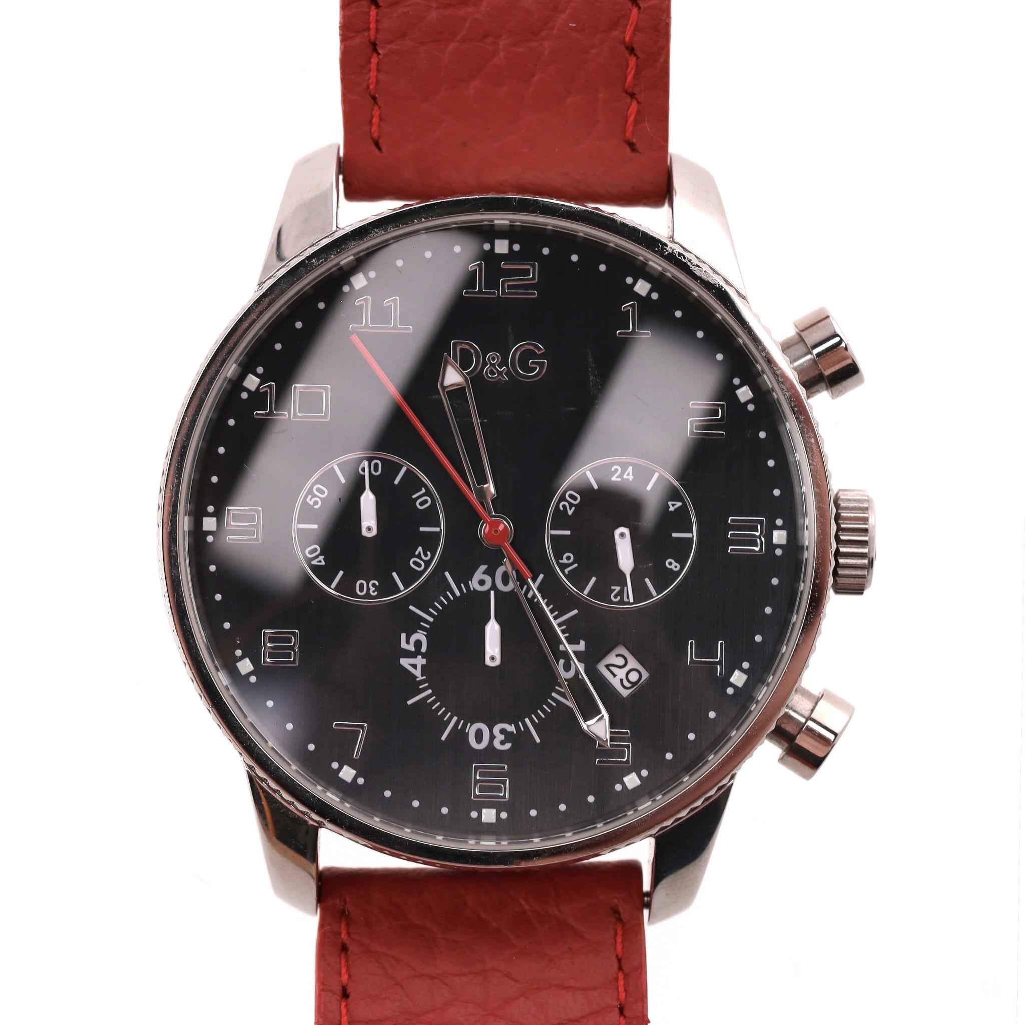 Dolce & Gabbana - D&G Time Two-Dial Crystal Embellished Leather Watch 1