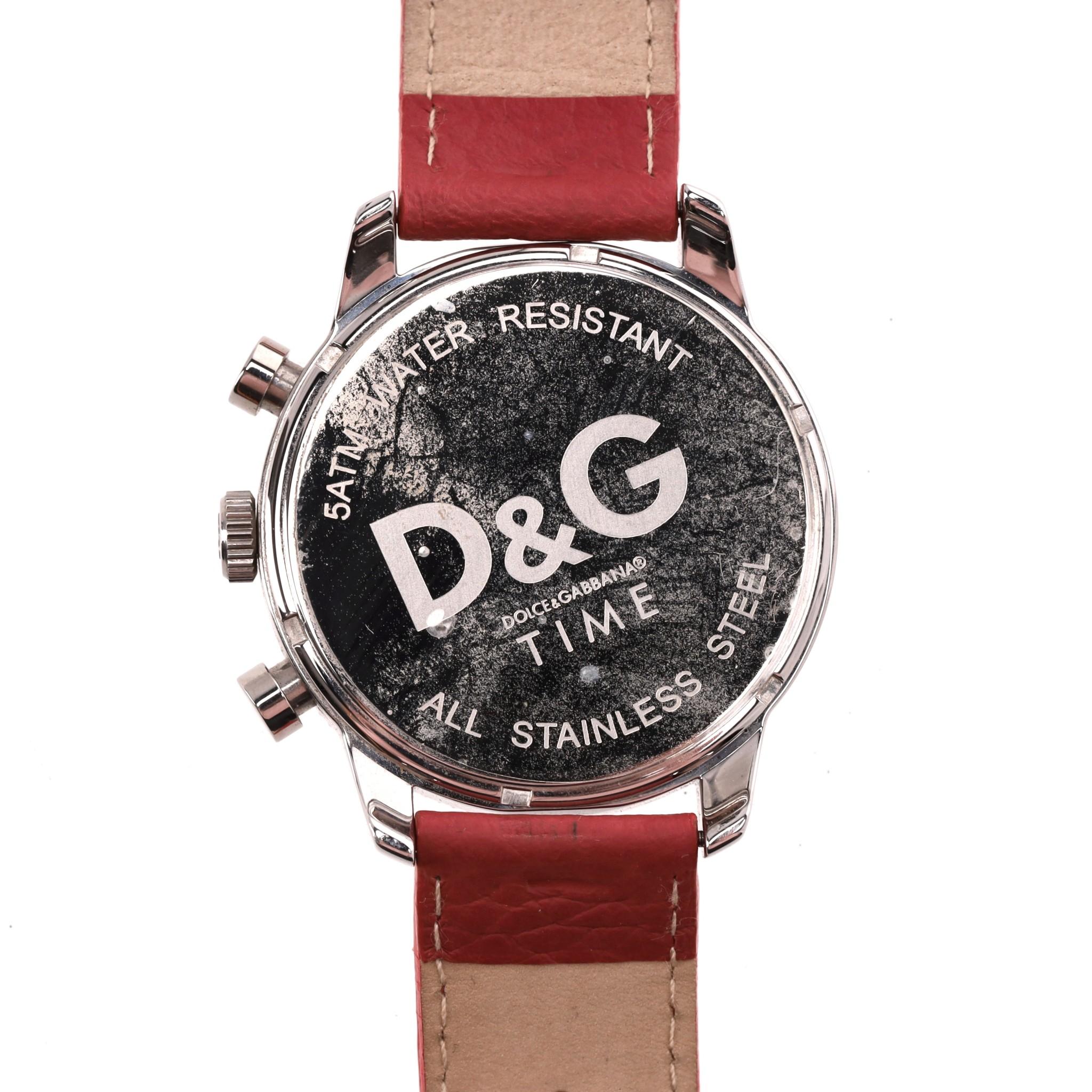 Dolce & Gabbana - D&G Time Two-Dial Crystal Embellished Leather Watch 2