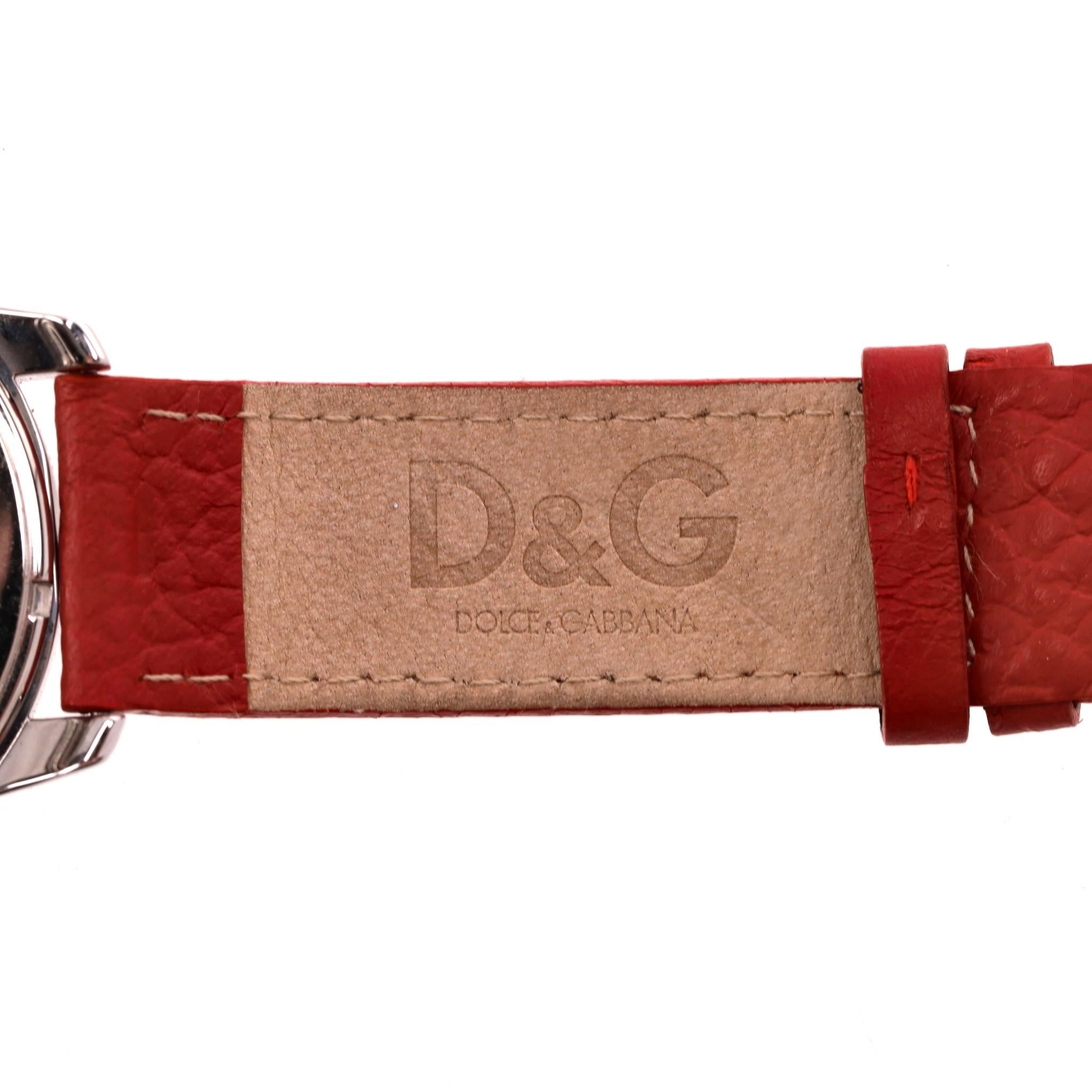 Dolce & Gabbana - D&G Time Two-Dial Crystal Embellished Leather Watch 3