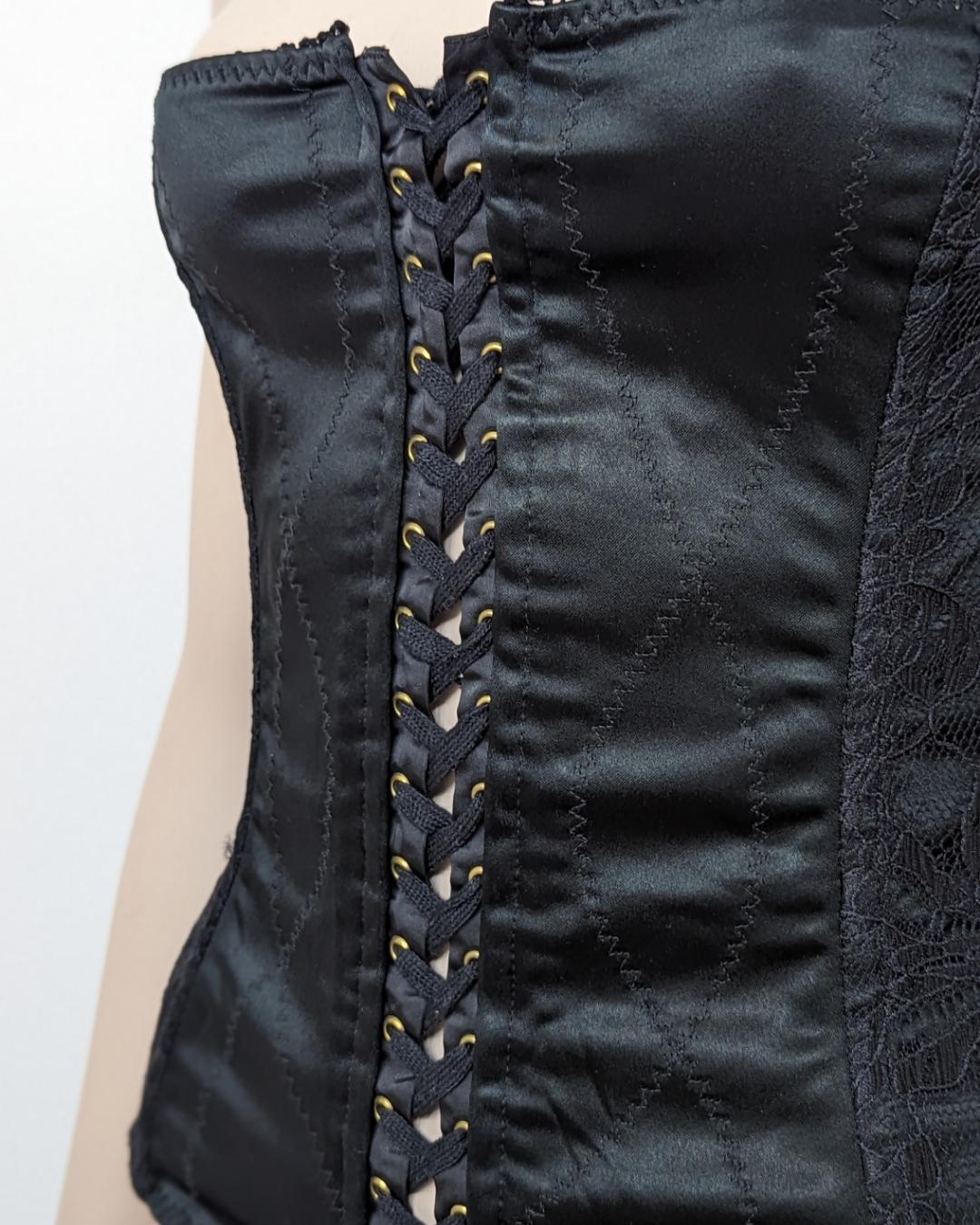 Dolce & Gabbana D&G top lace up bustier with black laces details For Sale 1