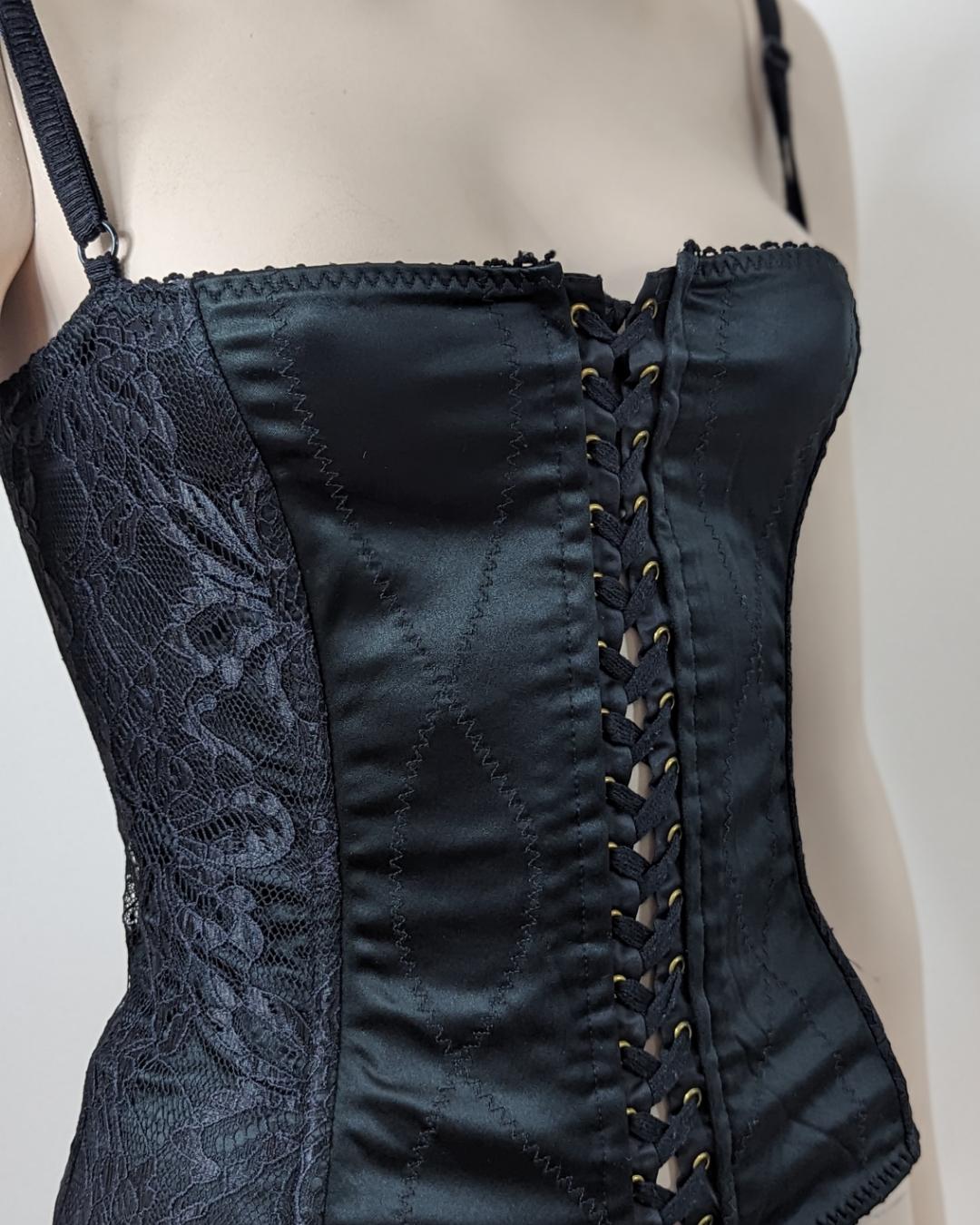 Dolce & Gabbana D&G top lace up bustier with black laces details For Sale 4