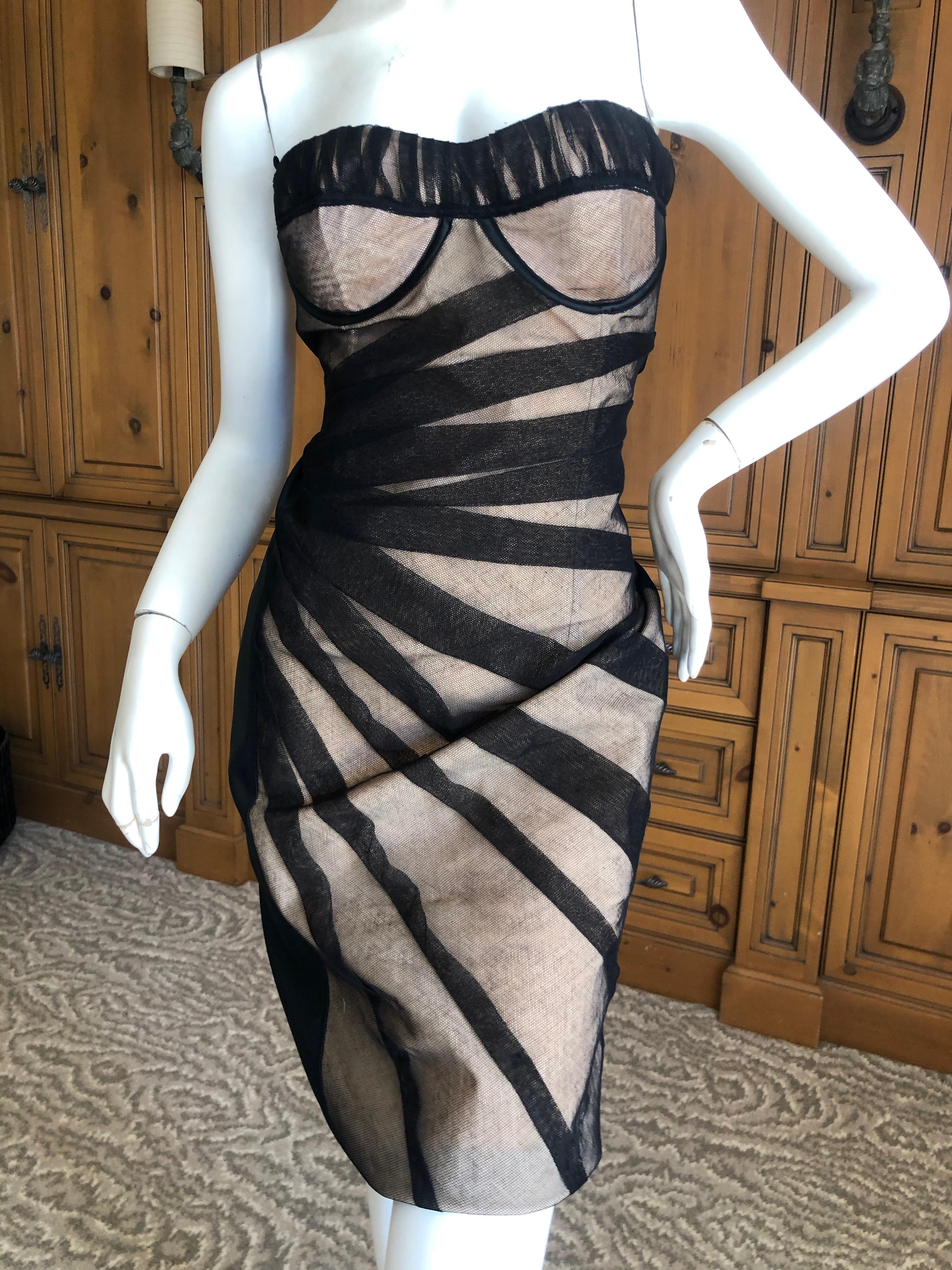 Dolce & Gabbana D&G Vintage Lace Accented Cocktail Dress.
There are detachable shoulder straps included, I do not show it with the straps.
 New with Tags
Size 46
Bust 34