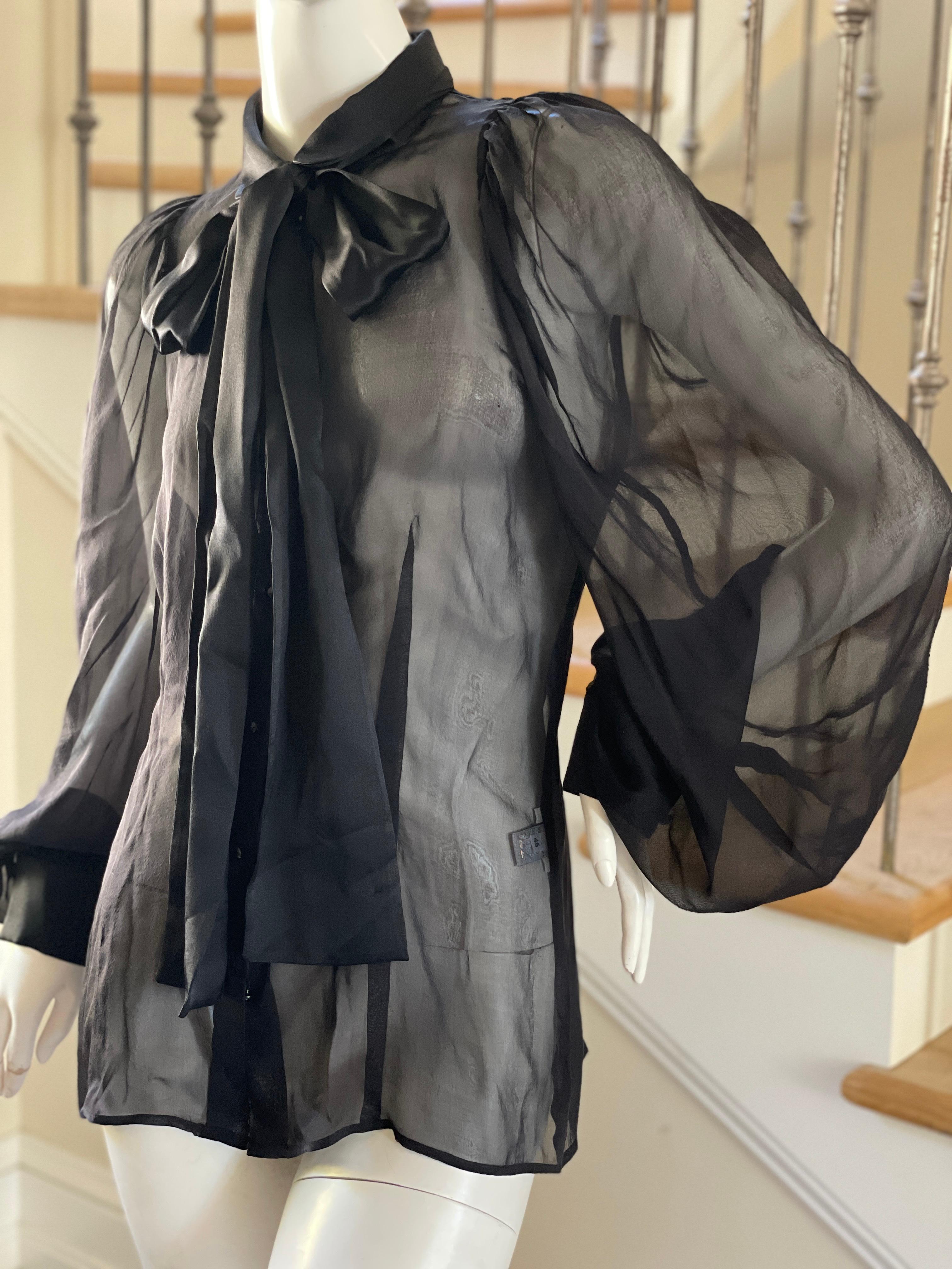 blouse with black bow