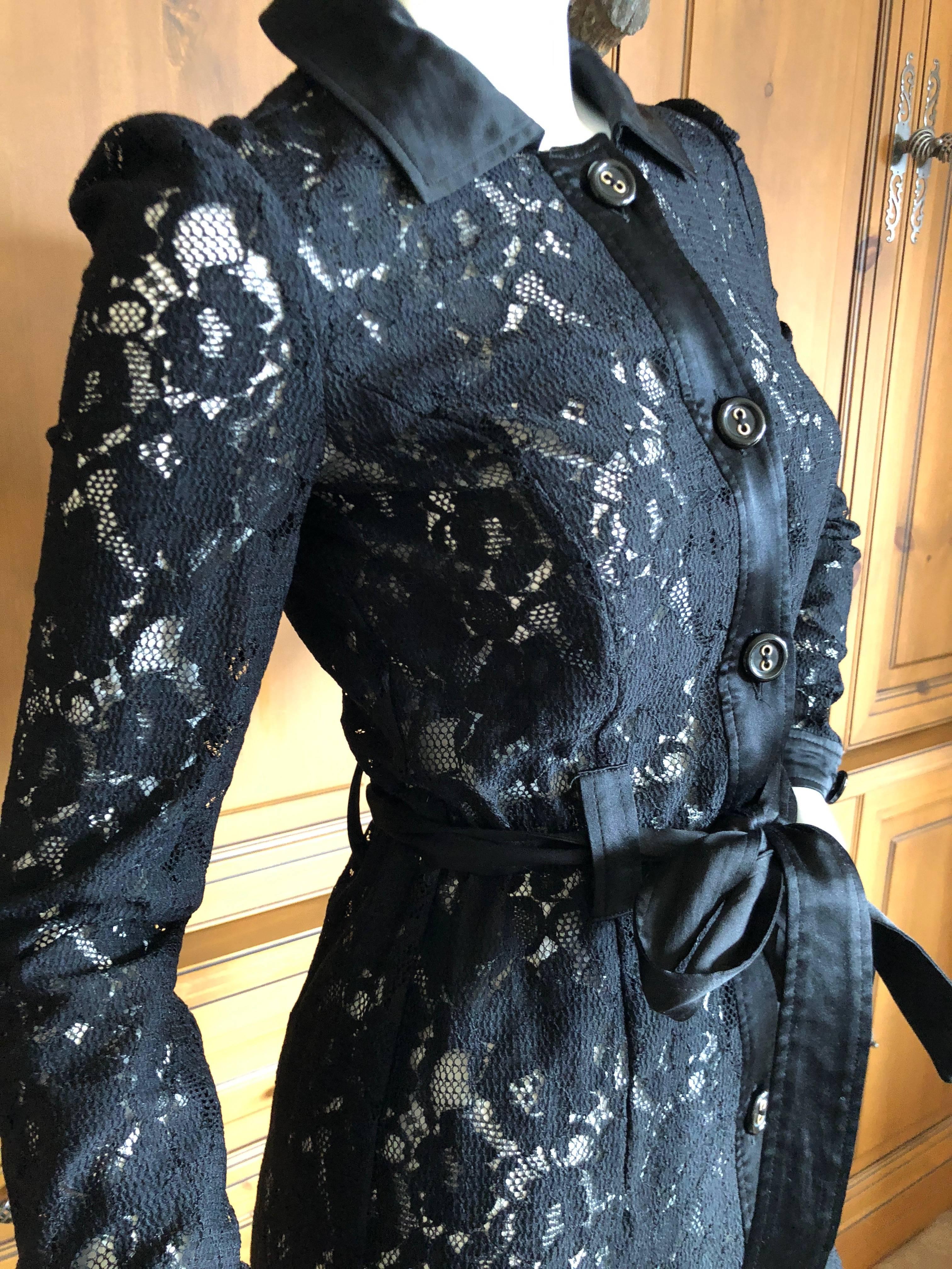 Dolce & Gabbana D&G Vintage Sheer Lace Dress  In Excellent Condition For Sale In Cloverdale, CA