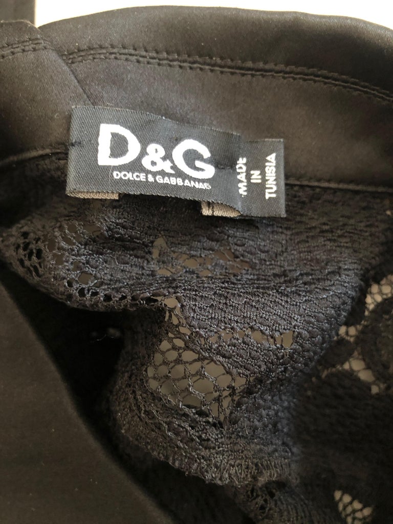 Dolce and Gabbana D&G Vintage Sheer Lace Dress For Sale at 1stDibs
