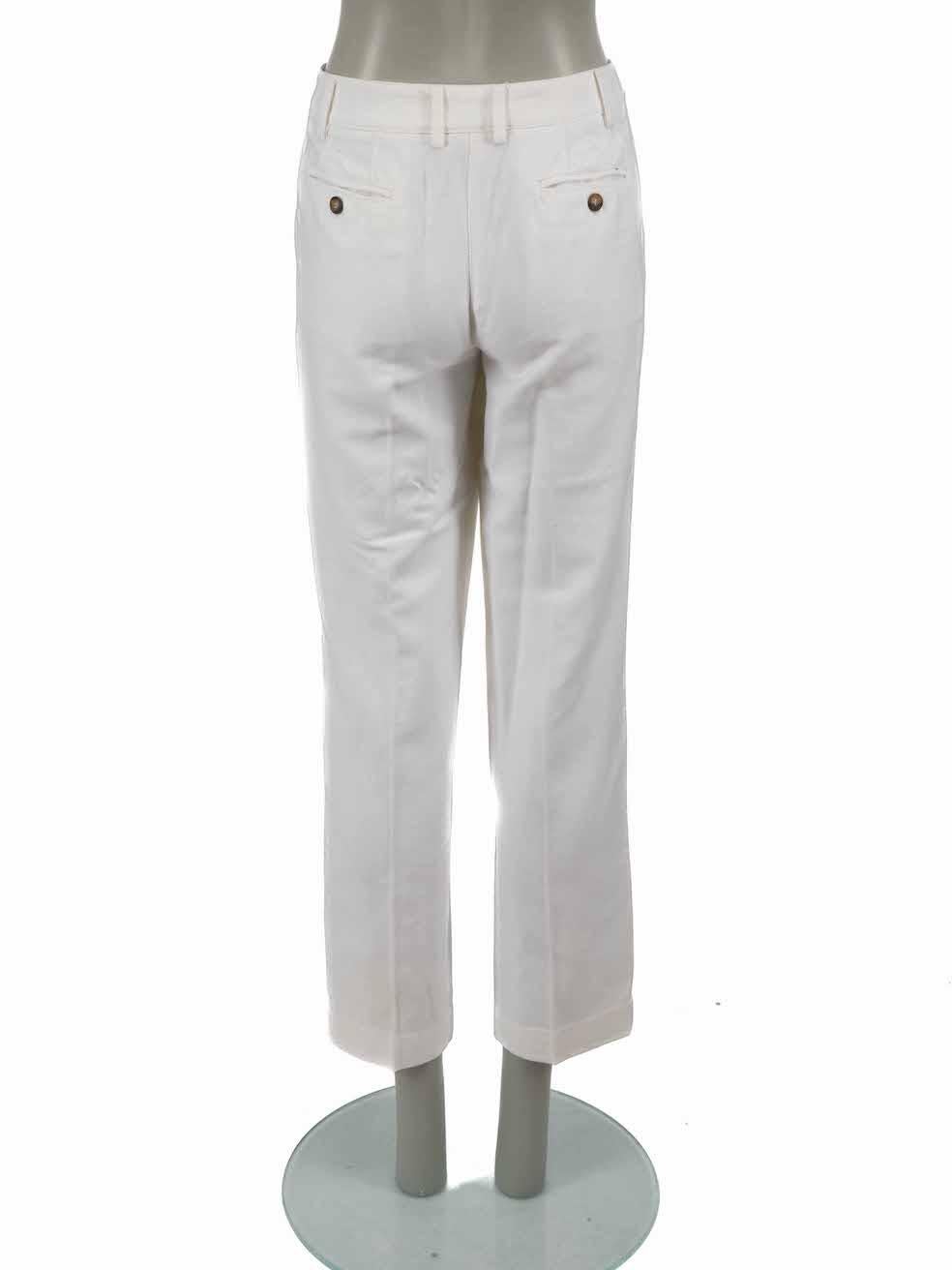 Dolce & Gabbana D&G White Tapered Trousers Size L In Good Condition In London, GB