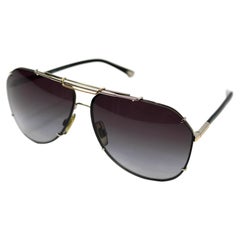 Dolce & Gabbana DG2102 Two-Tone Metal Tinted Aviator Sunglasses