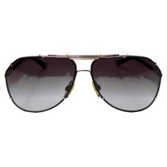 Dolce & Gabbana DG2102 Two-Tone Metal Tinted Aviator Sunglasses