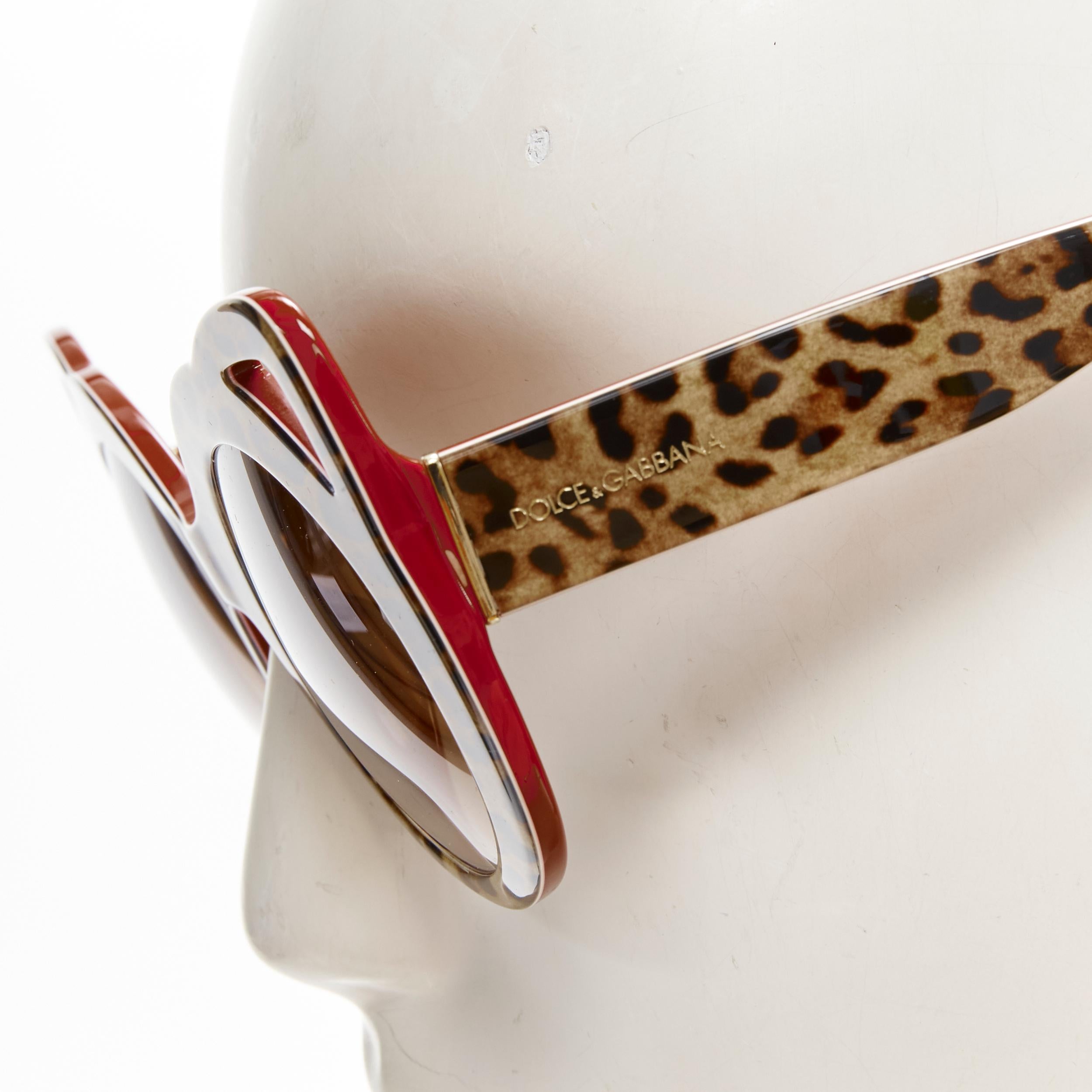 DOLCE GABBANA DG4325 Limited brown leopard print rounded Cat eye sunglasses 
Reference: ANWU/A00088 
Brand: Dolce Gabbana 
Material: Acetate 
Color: Brown 
Pattern: Leopard 
Made in: Italy 


CONDITION: 
Condition: Excellent, this item was pre-owned