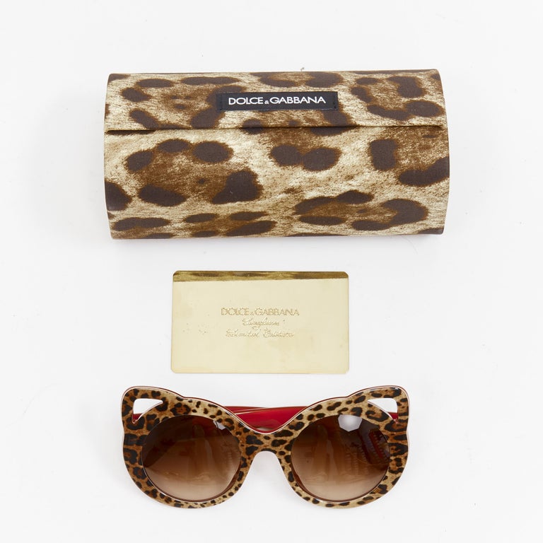 Dolce & Gabbana Animal Print Sunglasses Case Dolce&Gabbana Leopard Frame Sunglasses for Women for sale | eBay main image 3