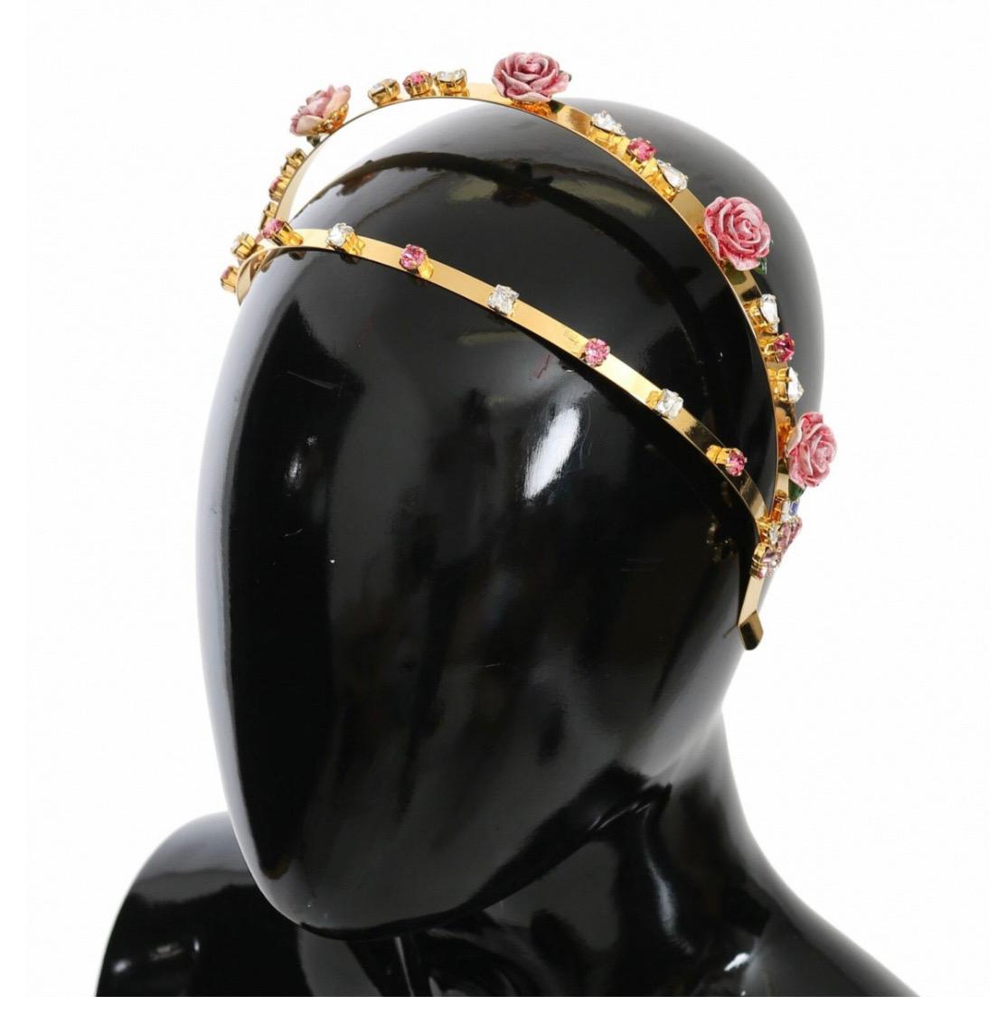 Brown Dolce & Gabbana Diadem Gold  Headband  For Sale