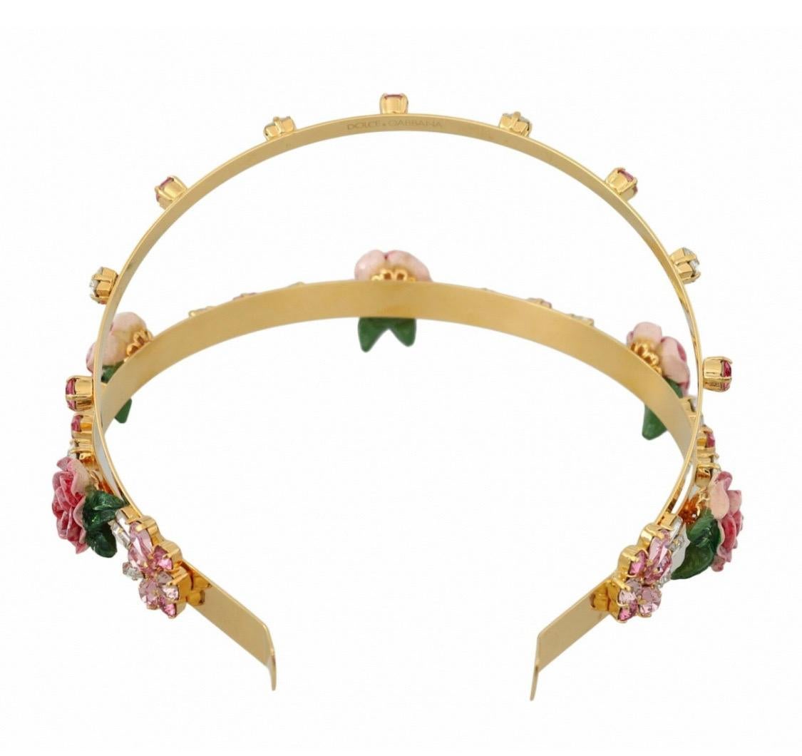 Dolce & Gabbana Diadem Gold  Headband  For Sale 1