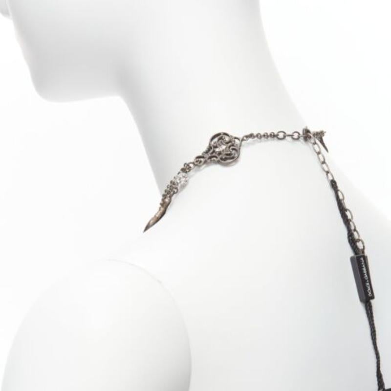 DOLCE & Gabbana - Collana con lampadario in cristallo opale barocco e strass in vendita 2
