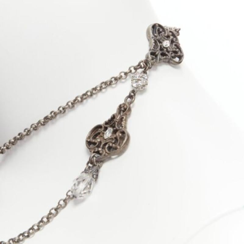 DOLCE & Gabbana - Collana con lampadario in cristallo opale barocco e strass in vendita 5