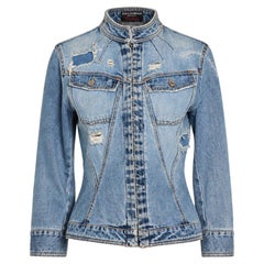 Dolce & Gabbana, distressed denim strass jacket