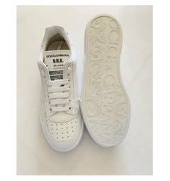 Dolce & Gabbana DNA men white leather calfskin trainers sneakers