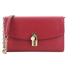 Used Dolce 
Gabbana Dolce Chain Clutch Leather Small