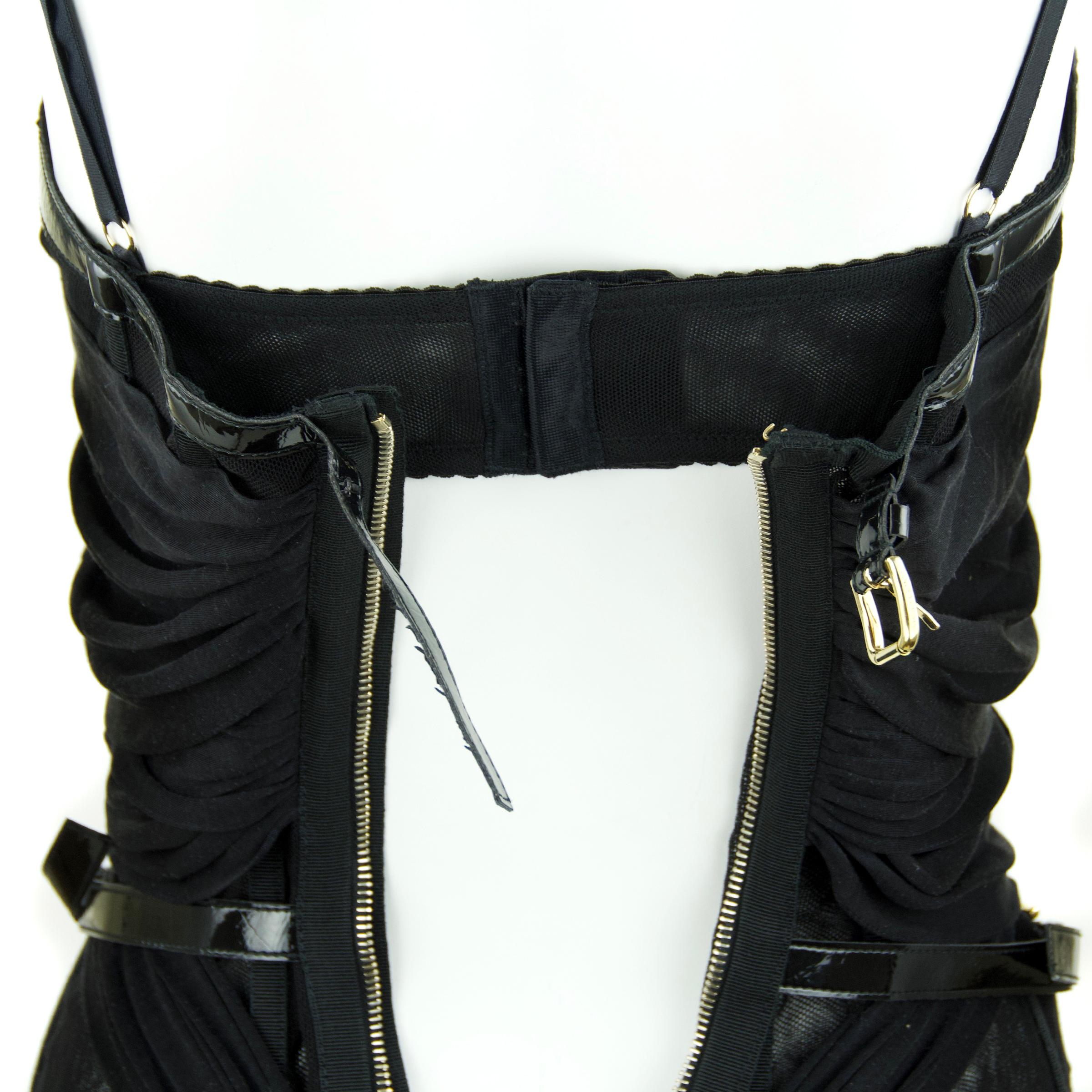 Black Dolce & Gabbana Corseted Mini Dress For Sale