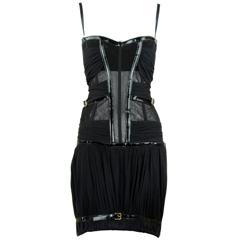 Dolce and Gabbana Corseted Mini Dress For Sale at 1stDibs | black ...
