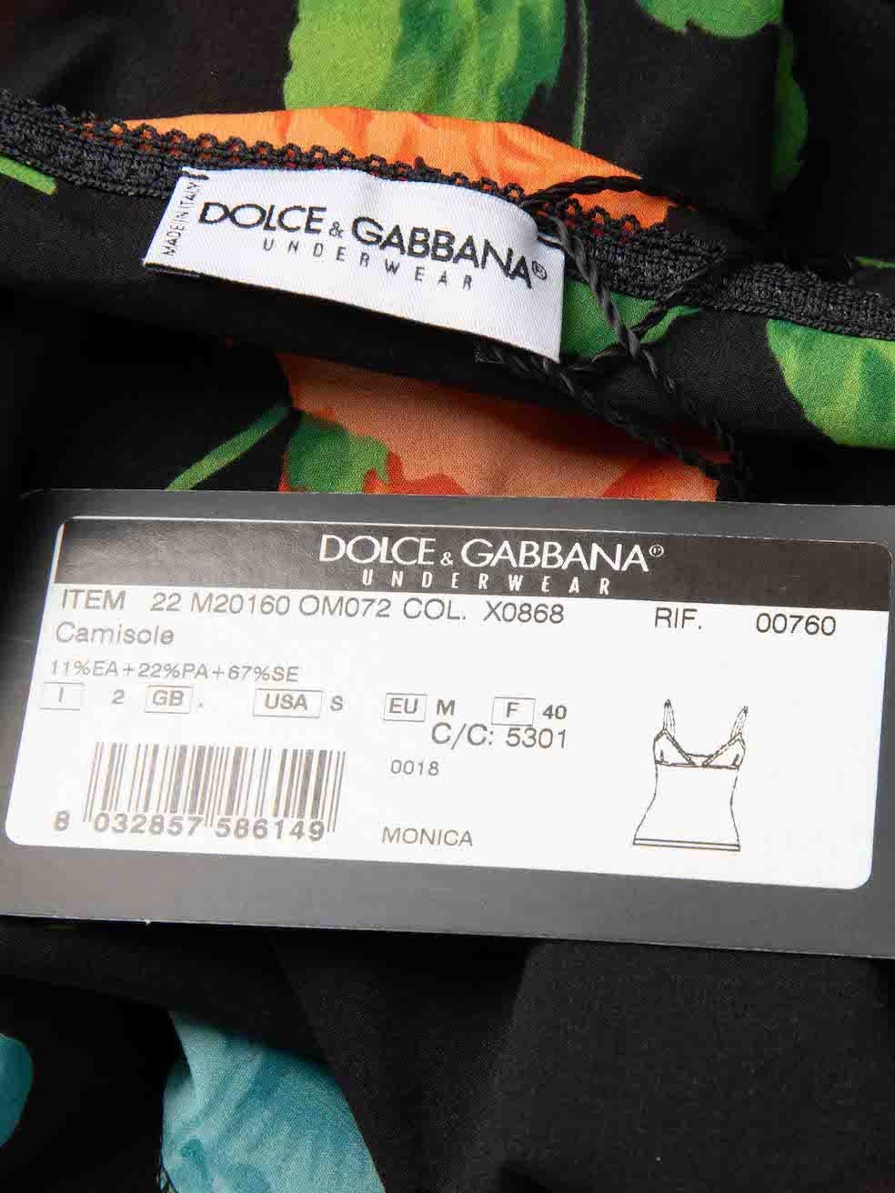 Women's Dolce & Gabbana Dolce & Gabbana Floral Print Silk Camisole Top Size S For Sale