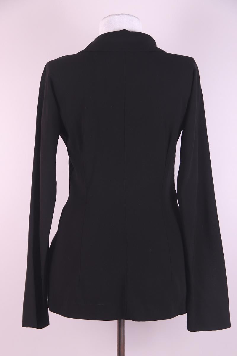 Dolce & Gabbana Blazer doppio petto in lana vergine nera taglia 40 in vendita 6