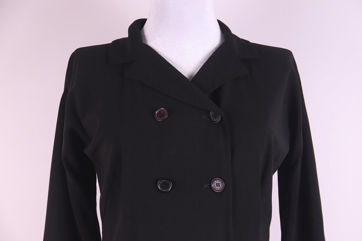 Dolce & Gabbana Blazer doppio petto in lana vergine nera taglia 40 in vendita 8