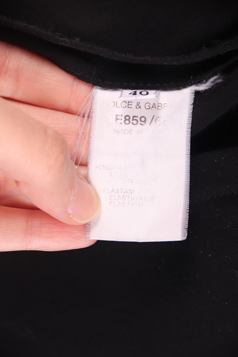 Nero Dolce & Gabbana Blazer doppio petto in lana vergine nera taglia 40 in vendita