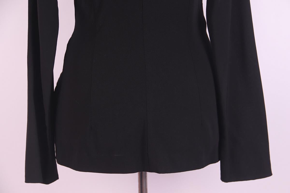 Dolce & Gabbana Blazer doppio petto in lana vergine nera taglia 40 In condizioni ottime in vendita a Алматинский Почтамт, KZ