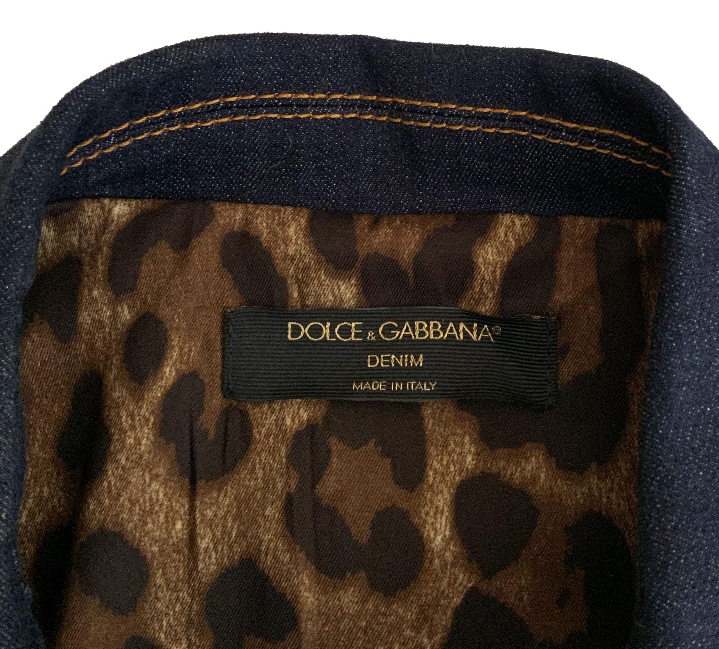 Dolce & Gabbana Double Breasted Denim Blazer 1