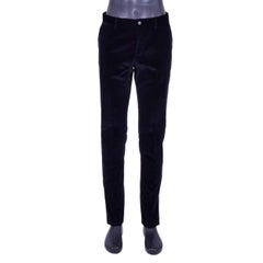 Dolce & Gabbana - Double Breasted Velvet Suit Black 44