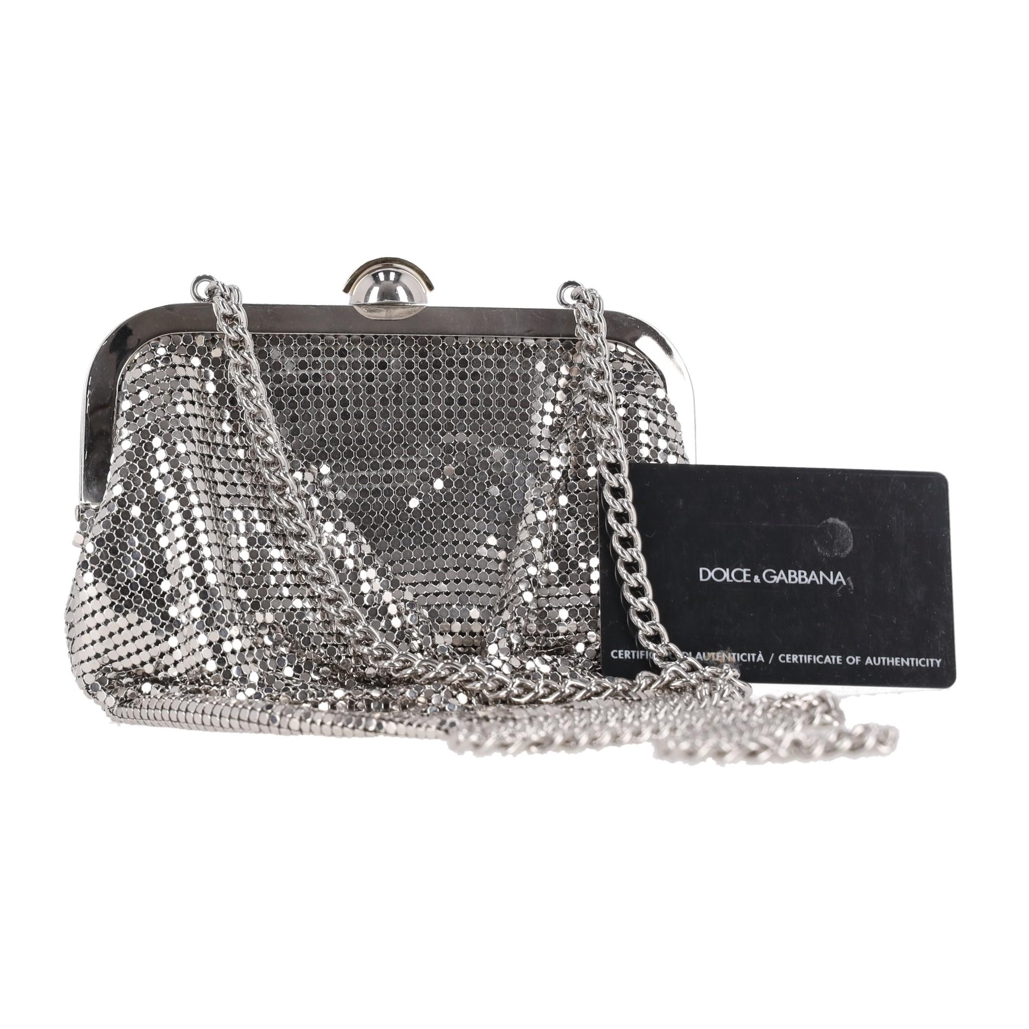 Dolce & Gabbana Drape Detail Metal Mesh Evening Bag 2