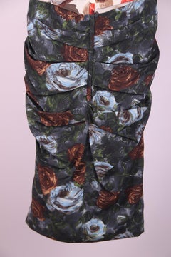 Dolce & Gabbana Drape silk Dress Floral Pattern
