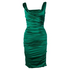 Dolce & Gabbana, Draped dress in green