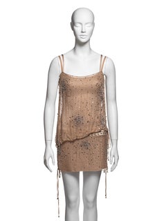 Dolce & Gabbana – Minikleid aus drapiertem Seidenchiffon mit Kristallen, Herbst/Winter 2003
