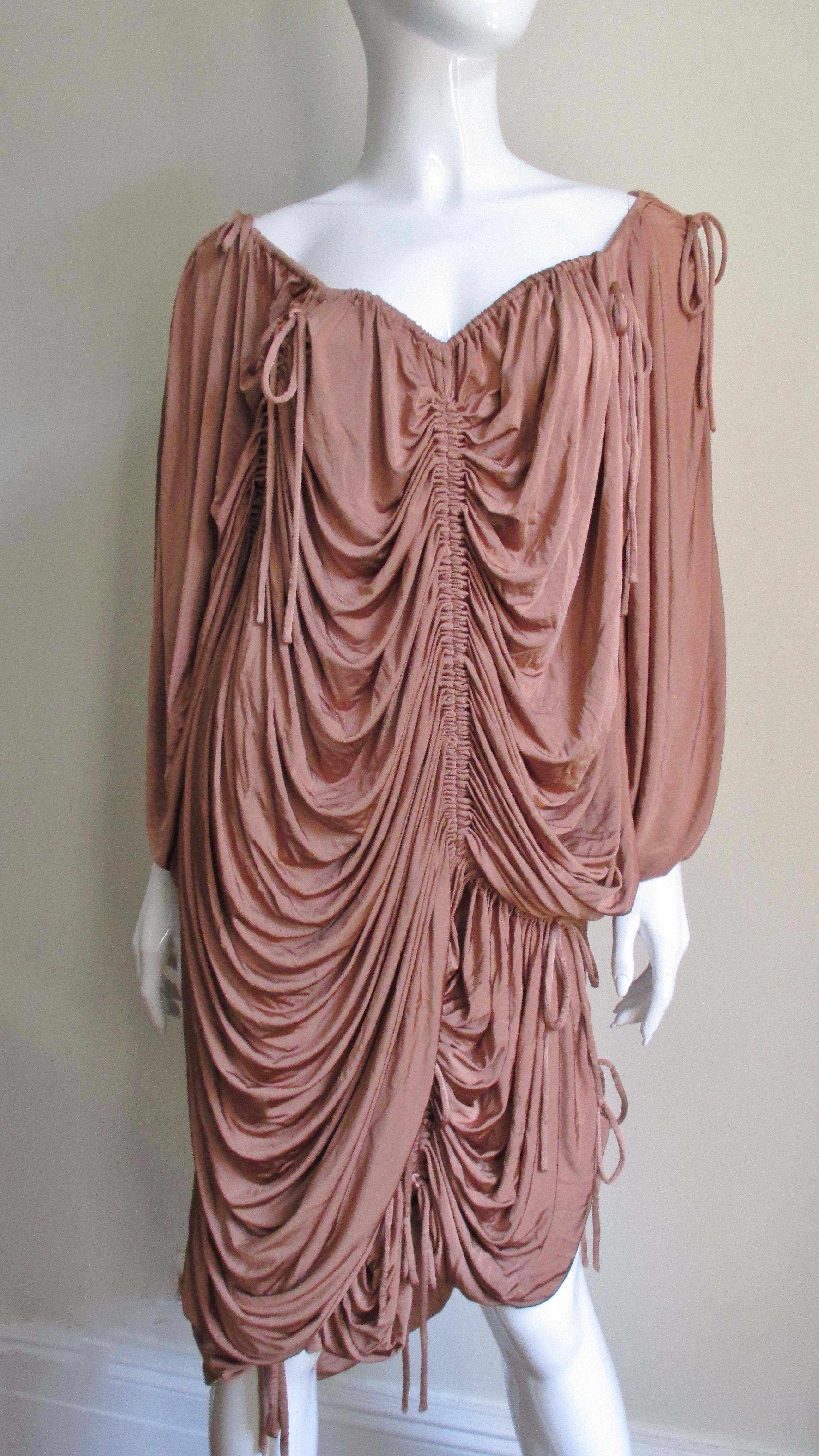 Dolce & Gabbana Drawstring Drape Dress 2