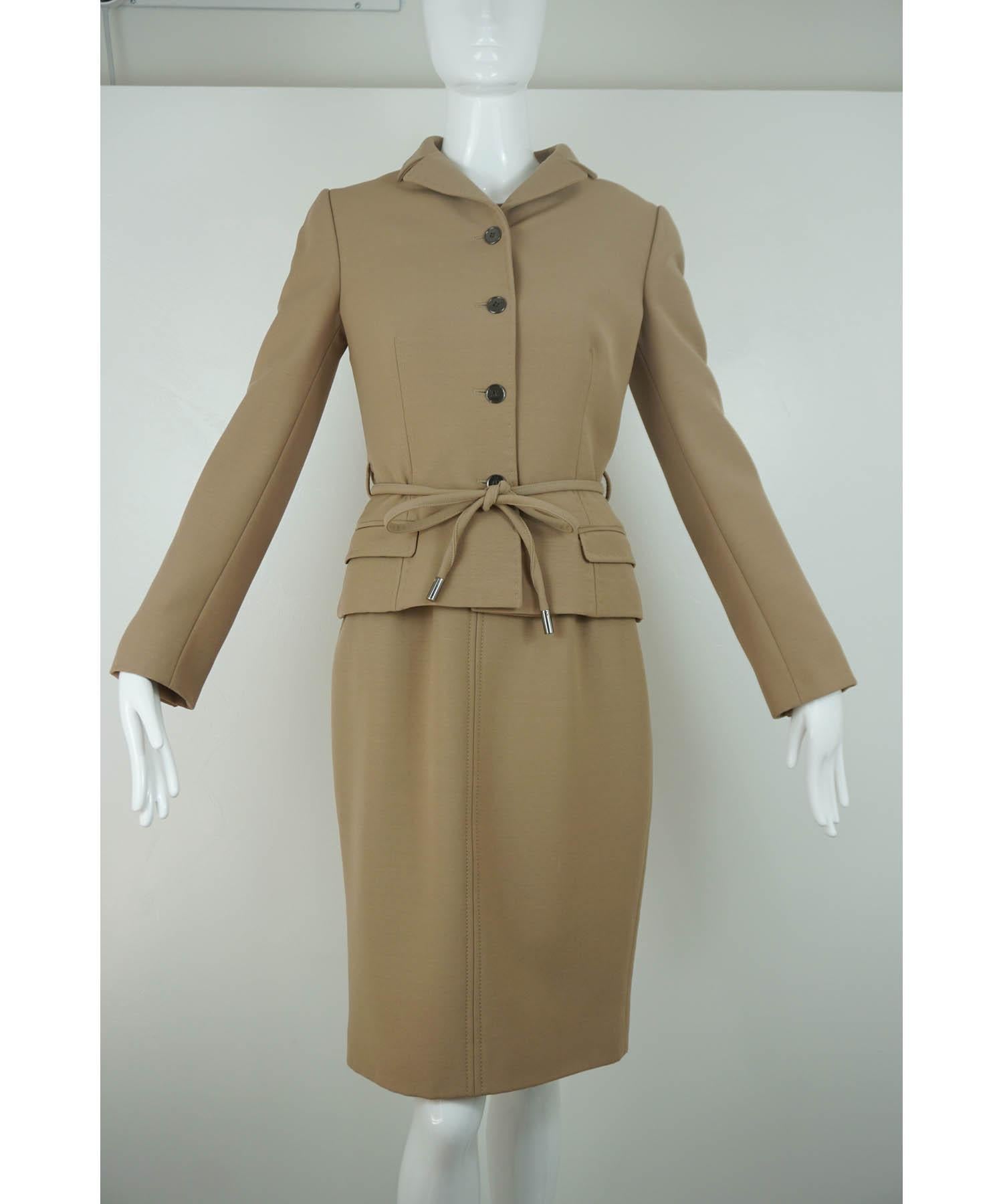 Dolce & Gabbana Dress and Belted Jacket Sz 42/6 In Excellent Condition For Sale In Carmel, CA