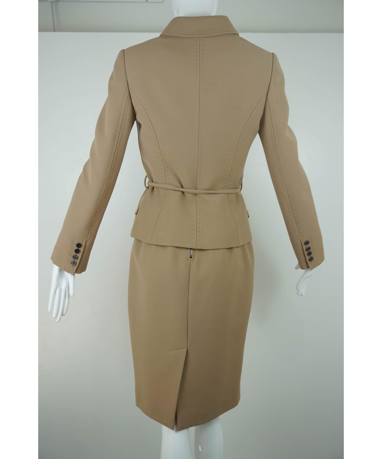 Dolce & Gabbana Dress and Belted Jacket Sz 42/6 For Sale 2
