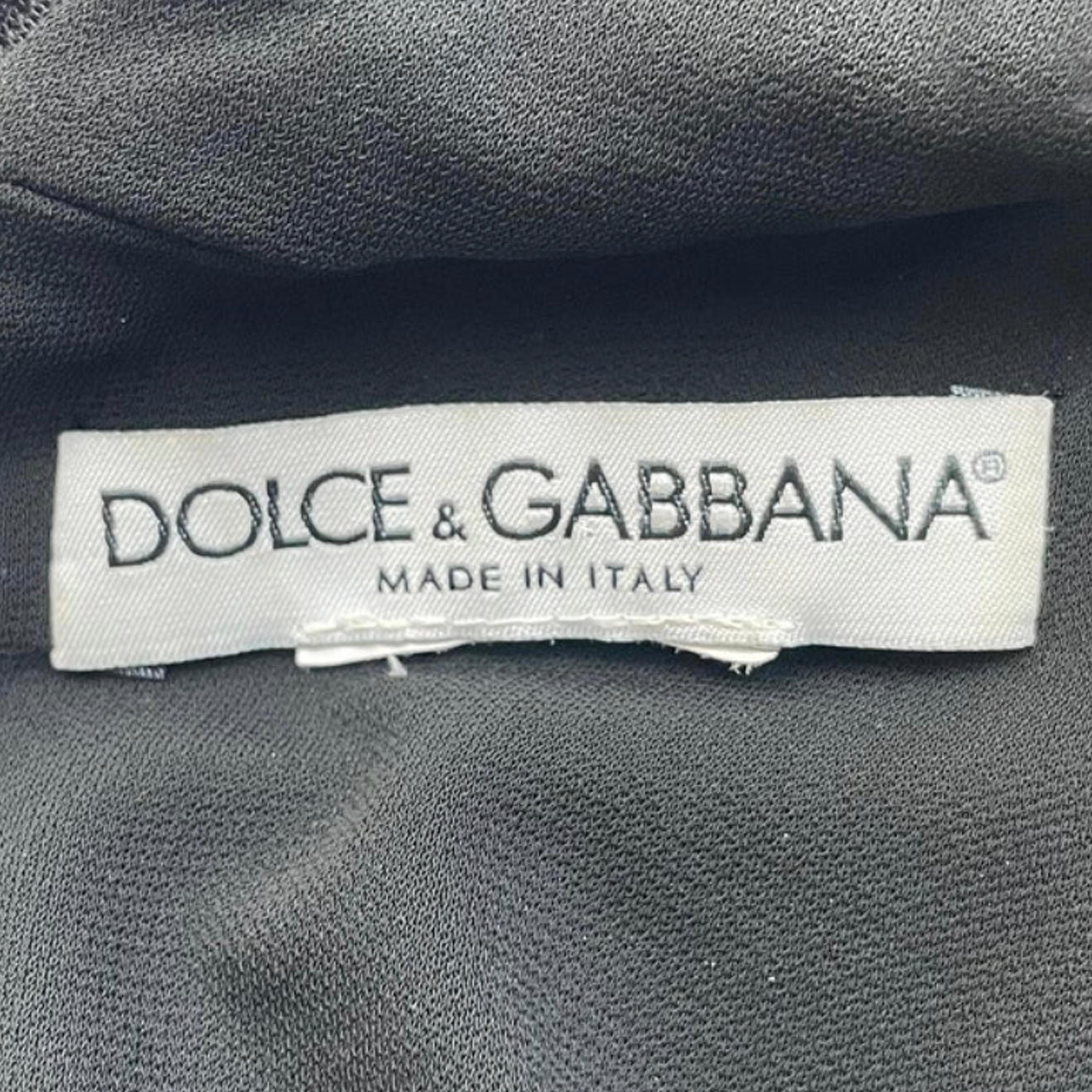 Dolce & Gabbana Dress Buckle Collar Keyhole Chest Black Jersey Wiggle Bodycon  For Sale 5