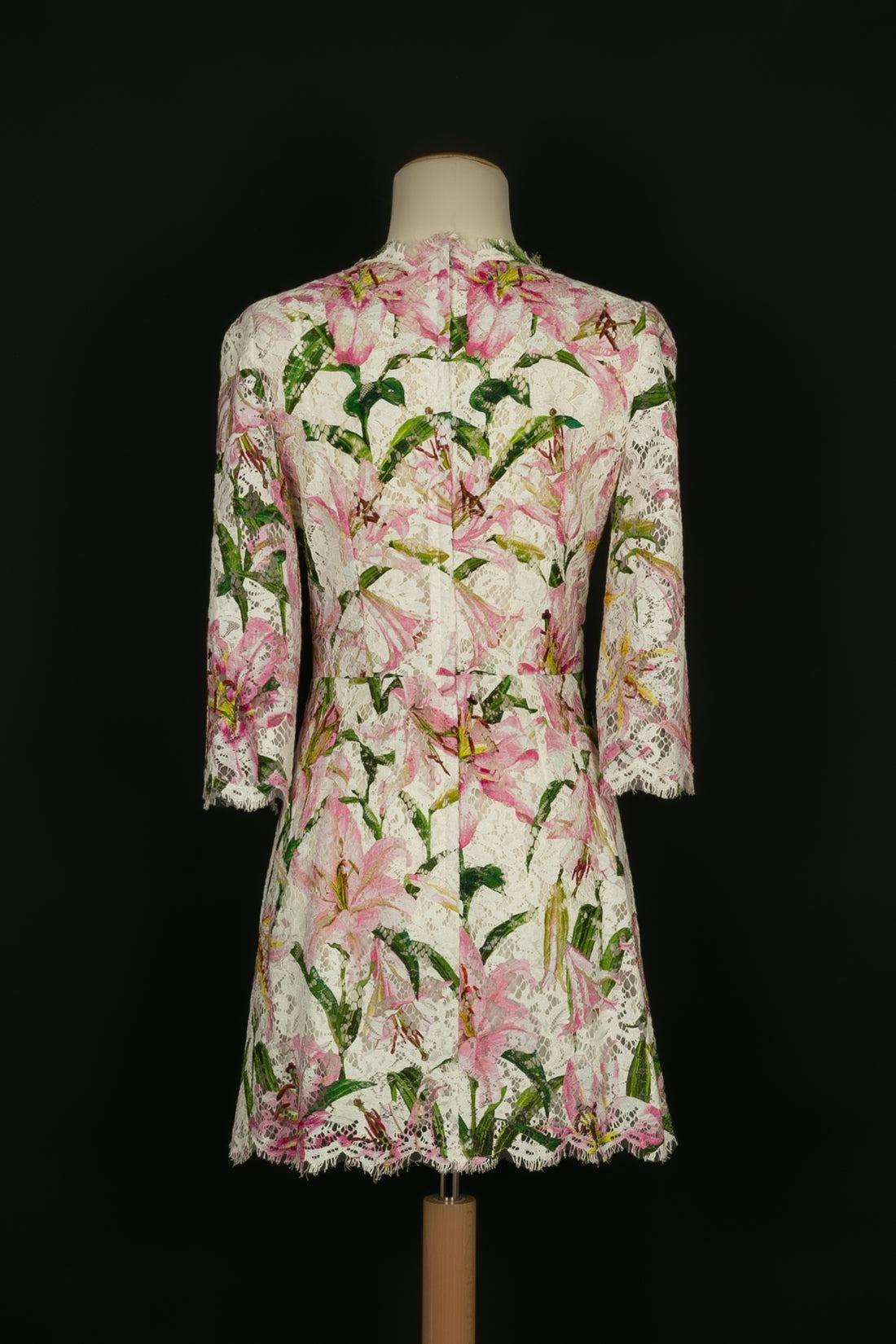 Dolce & Gabbana Dress in Cotton with Silk Lining In Excellent Condition For Sale In SAINT-OUEN-SUR-SEINE, FR